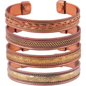 أساور النحاس التبتية المغناطيسي الهند نمط المرأة الرجال مجوهرات اليوغا الروحية in Kuwait