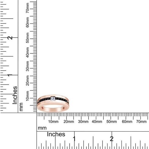 1/2 Carat CTTW Black And White Natural Diamond Channel Set Men's Wedding Anniversary Band Ring In 14k Gold Over Sterling Silver (0.50 Cttw, I2-I3 Clarity) in Saudi Arabia