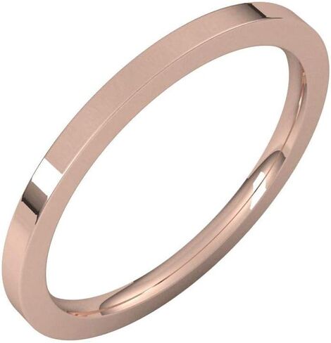 Flat Wedding Band Comfort Fit Heavy Solid 925 Sterling Silver Real 10k 14k 18k Yellow Rose White Gold OR Platinum Ring Classic Plain in Saudi Arabia
