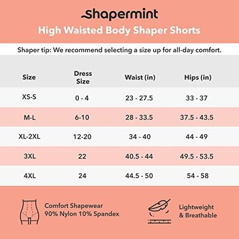Shapermint High Waisted Body Shaper Shorts Shapewear for Women Tummy Control Thigh Slimming Technology in Saudi Arabia