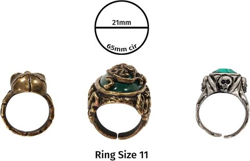 Disney Pirates of the Caribbean Jack Sparrow Costume Ring Set for Adults and Teens in Saudi Arabia