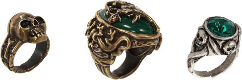 Disney Pirates of the Caribbean Jack Sparrow Costume Ring Set for Adults and Teens in Saudi Arabia