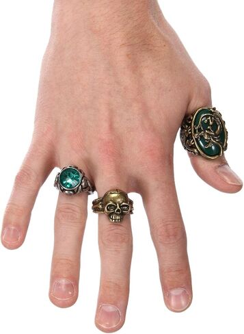Disney Pirates of the Caribbean Jack Sparrow Costume Ring Set for Adults and Teens in Saudi Arabia