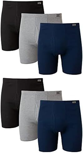 Hanes Men's Underwear Boxer Briefs Pack, Cotton ComfortSoft Boxer Brief for Men, Moisture-Wicking Breathable, Multipack in Saudi Arabia