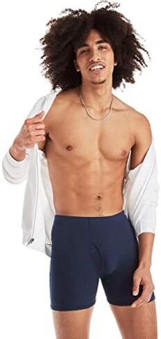 Hanes Men's Underwear Boxer Briefs Pack, Cotton ComfortSoft Boxer Brief for Men, Moisture-Wicking Breathable, Multipack in Saudi Arabia