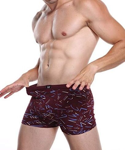 youlehe Men's Underwear Soft Bamboo Rayon Boxer Briefs Stretch Trunks Pack in Saudi Arabia