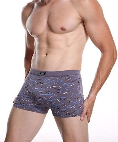 youlehe Men's Underwear Soft Bamboo Rayon Boxer Briefs Stretch Trunks Pack in Saudi Arabia
