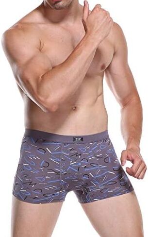 youlehe Men's Underwear Soft Bamboo Rayon Boxer Briefs Stretch Trunks Pack in Saudi Arabia