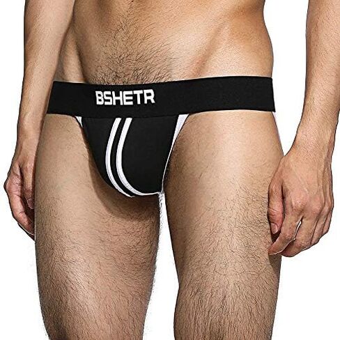 BSHETR Men's Jockstraps Athletic Supporters 4-Pack Cotton Work Out Underwear in Kuwait