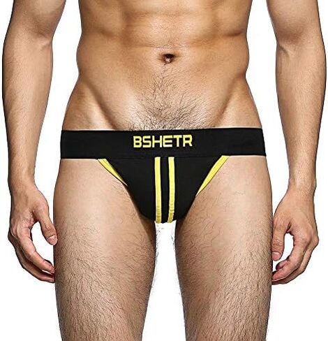 BSHETR Men's Jockstraps Athletic Supporters 4-Pack Cotton Work Out Underwear in Kuwait