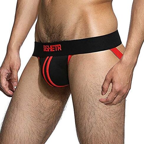 BSHETR Men's Jockstraps Athletic Supporters 4-Pack Cotton Work Out Underwear in Kuwait