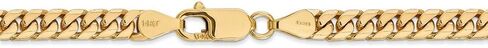14k Yellow Gold 5mm Solid Miami Cuban Curb Chain Necklace - with Secure Lobster Lock Clasp in Saudi Arabia