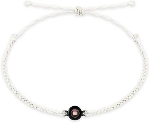 ZLHZW Custom Photo Bracelets for Women Men Personalized Projection Picture Circle Charm Gifts for Couples Customized Halloween Birthday Anniversary Memorial Gifts for Him Her Adjustable String Knot in Saudi Arabia