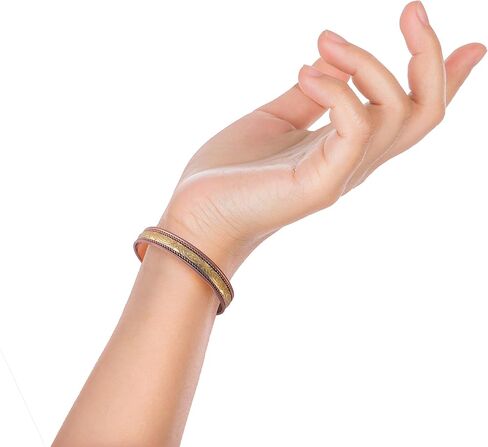 أساور النحاس التبتية المغناطيسي الهند نمط المرأة الرجال مجوهرات اليوغا الروحية in Kuwait