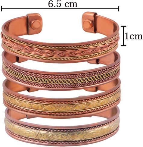 أساور النحاس التبتية المغناطيسي الهند نمط المرأة الرجال مجوهرات اليوغا الروحية in Kuwait