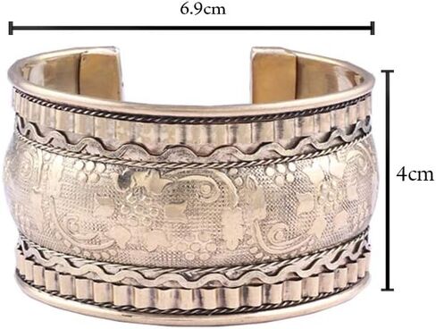 Tibetan Copper Bracelets Magnetic India Pattern Women's Men's Spiritual Yoga Jewelry in Saudi Arabia