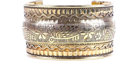 Tibetan Copper Bracelets Magnetic India Pattern Women's Men's Spiritual Yoga Jewelry in Saudi Arabia