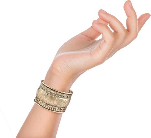 Tibetan Copper Bracelets Magnetic India Pattern Women's Men's Spiritual Yoga Jewelry in Saudi Arabia