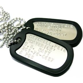 ARMYU Dog Tag Set Top Gun Movie Pete Maverick Halloween Costume Necklace in Kuwait