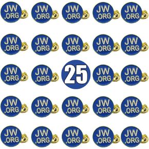 دبوس التلبيب JW.org الأزرق المستدير 25 قطعة من TIHOOD - JW.org الرقبة التعادل قبعة كليب النساء أو الرجال بدبوس دبوس التلبيب جولة جيهوفا ويت in Kuwait