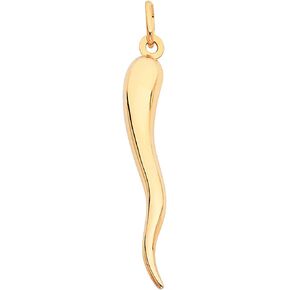 GM Fine Jewelry 14K Yellow Gold Cornicello Italian Horn Pendant in Saudi Arabia