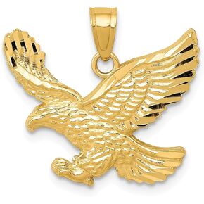 14k Diamond-cut Eagle Pendant, 14k Yellow Gold in Saudi Arabia