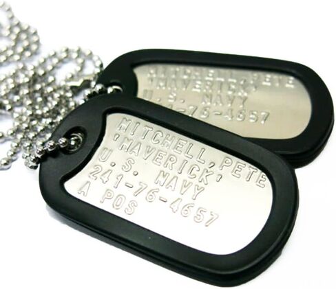 ARMYU Dog Tag Set Top Gun Movie Pete Maverick Halloween Costume Necklace in Kuwait