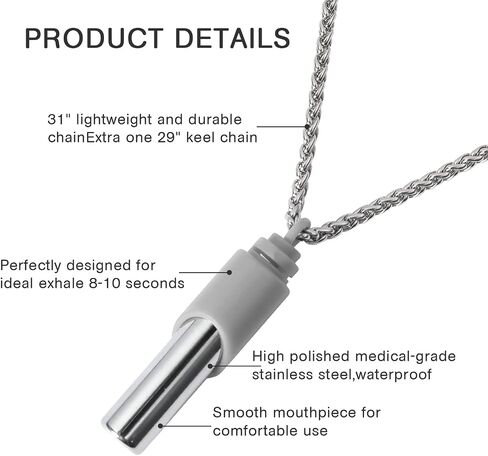 AlwaysClean Mindful Breathing Necklace, Meditation Stress Relief Necklace for Anxiety, Anxiety Blowing Whistle Necklace for Stress Relief in Saudi Arabia