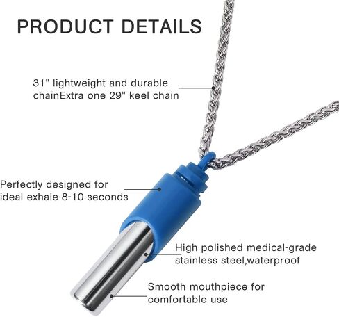 AlwaysClean Mindful Breathing Necklace, Meditation Stress Relief Necklace for Anxiety, Anxiety Blowing Whistle Necklace for Stress Relief in Kuwait