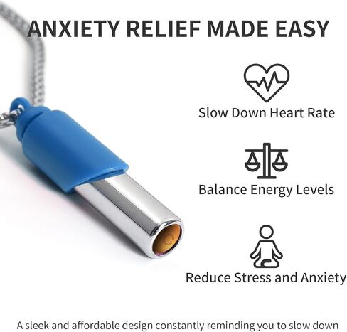 AlwaysClean Mindful Breathing Necklace, Meditation Stress Relief Necklace for Anxiety, Anxiety Blowing Whistle Necklace for Stress Relief in Kuwait