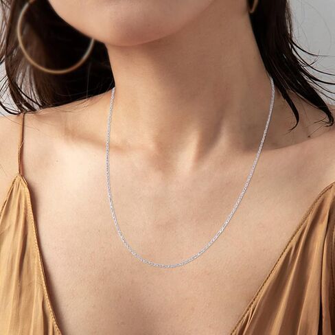 Jewlpire Diamond Cut 925 Sterling Silver Chain Rope Chain Italian Silver Necklace Chain for Women Men Super Shiny Durable 1.35mm Size 16,18, 20, 22, 24 Inches in Kuwait