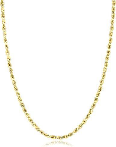 Jewlpire Diamond Cut 925 Sterling Silver Chain Rope Chain Italian Silver Necklace Chain for Women Men Super Shiny Durable 1.35mm Size 16,18, 20, 22, 24 Inches in Kuwait