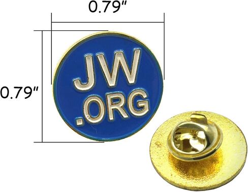 دبوس التلبيب JW.org الأزرق المستدير 25 قطعة من TIHOOD - JW.org الرقبة التعادل قبعة كليب النساء أو الرجال بدبوس دبوس التلبيب جولة جيهوفا ويت in Saudi Arabia