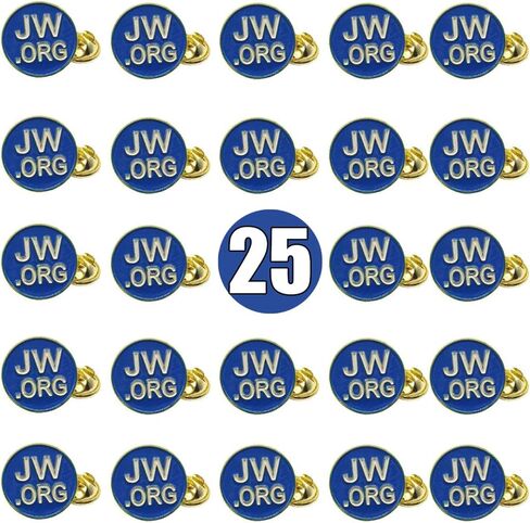 دبوس التلبيب JW.org الأزرق المستدير 25 قطعة من TIHOOD - JW.org الرقبة التعادل قبعة كليب النساء أو الرجال بدبوس دبوس التلبيب جولة جيهوفا ويت in Saudi Arabia