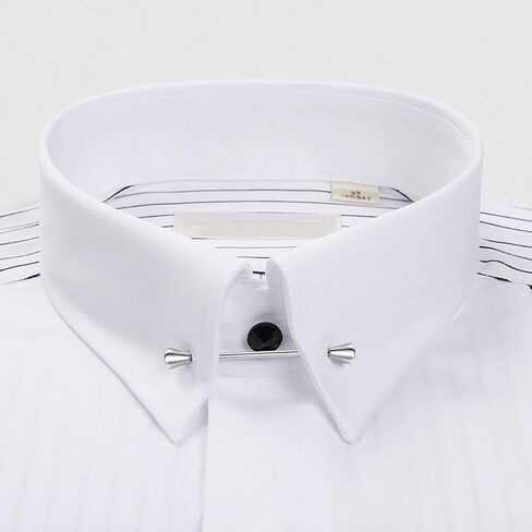 HONEY BEAR Mens Shirt Collar Bar Pin Clips Clasp Set Business Gift 65mm in Saudi Arabia
