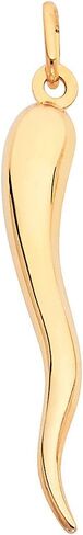 GM Fine Jewelry 14K Yellow Gold Cornicello Italian Horn Pendant in Kuwait