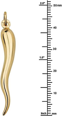 GM Fine Jewelry 14K Yellow Gold Cornicello Italian Horn Pendant in Kuwait