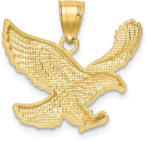 14k Diamond-cut Eagle Pendant, 14k Yellow Gold in Saudi Arabia