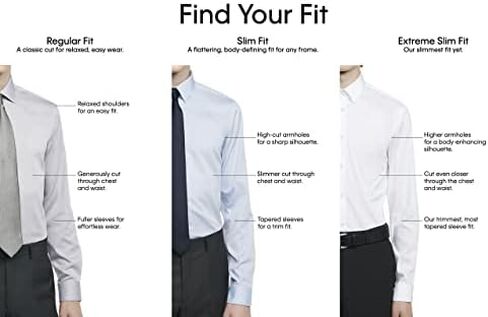 Calvin Klein Men's Dress Shirt Slim Fit Non Iron Stretch Solid in Saudi Arabia