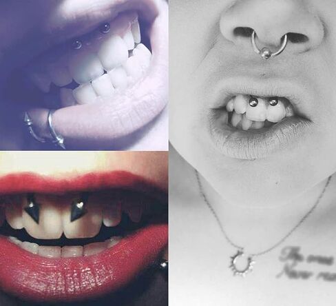 MODRSA مبتسم ثقب المجوهرات الأنياب مبتسم مجوهرات مصاص دماء الأسنان مصاص دماء مبتسم الأنياب الكلاب الأسنان مبتسم ثقب النمر الأسنان مسمار لحزب الهالوين زي in Kuwait