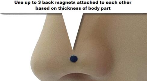 DesignedDazzle Small 2mm Height Magnetic Nose Stud in Kuwait