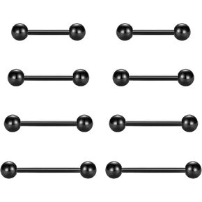 vcmart Nipple Rings Tongue Rings Stainless Steel 14G Straight Barbells Piercing Jewelry 12mm,14mm,16mm,18mm in Saudi Arabia