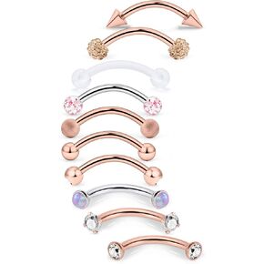 Jenxnjsjo Rook Piercing Jewelry Eyebrow Rings Rook Earrings Eyebrow Piercing Jewelry Vertical Labret Lip Jewelry Curved Barbell Eyebrow Piercing Eyebrow Ring Rook Eyebrow Jewelry Curved Barbell 16g in Saudi Arabia
