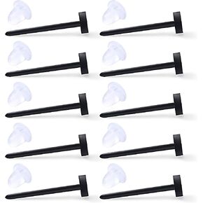 Ruifan Ball Flat Flexible Bioplast PVC Plastic Blank Ear Nose Pin Bone Stud Nickel Free Earrings Piercing Retainers 20G in Saudi Arabia