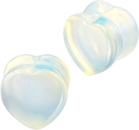 Oyaface 8 PCS Natural Stone Ear Plugs Set Piercing Gauges Black Pink Blue White in Saudi Arabia