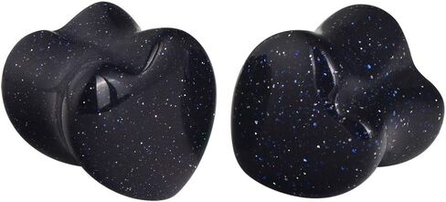 Oyaface 8 PCS Natural Stone Ear Plugs Set Piercing Gauges Black Pink Blue White in Saudi Arabia