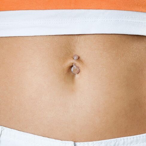 45 قطعة من أدوات ثقب الجسم الشفافة من CrazyPiercing، حلقات بطن الأنف واللسان والحلمة والبطن المتنوعة من البلاستيك الشفاف مجوهرات ثقب الجسم للنساء والرجال in Saudi Arabia