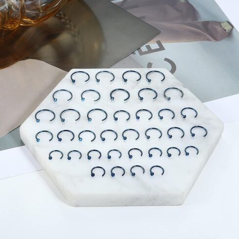 Drperfect 20G 36PCS 316L الفولاذ المقاوم للصدأ الأنف الدائري هوب الأنف ثقب المجوهرات للنساء والرجال in Kuwait
