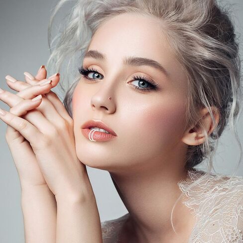 حلقات الأنف من ONESING للنساء، مجوهرات ثقب الأنف، حلقات الأنف الفضية، 20 جرام، حلقات الأنف الجراحية، حلقات الأنف، حلقات الأنف على شكل حرف L، مسمار من الفولاذ المقاوم للصدأ، ثقب الأنف للنساء والرجال in Kuwait