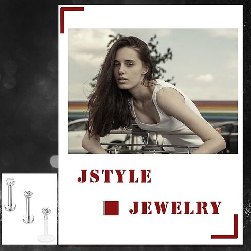 Jstyle 20-30 قطعة 16 جرام للأمام هيليكس غضروف Tragus أقراط داخلية مترابطة الشفاه مونرو حلقة الحديد الجسم ثقب المجوهرات in Saudi Arabia